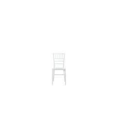 Pack de 4 sillas Tiffany para salón, cocina o terraza acabado blanco, 88.5cm(alto) 38.5cm(ancho) 46.5cm(fondo).