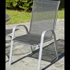 Pack de 2 sillones apilables acero/textilen Seul-3. 94 cm(alto) 54 cm(ancho)84 cm(fondo)