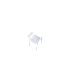 Pack de 4 sillones Bari para salón, cocina o terraza acabado blanco, 73.5cm(alto) 54cm(ancho) 50.5cm(fondo).