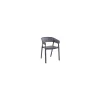 Pack de 4 sillones Bari para salón, cocina o terraza acabado gris antracita, 73.5cm(alto) 54cm(ancho) 50.5cm(fondo).