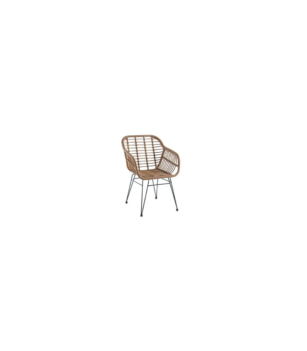 Pack de 2 sillones Bombay acabado rattán natural, 82cm(alto) 56cm(ancho) 61cm(fondo)