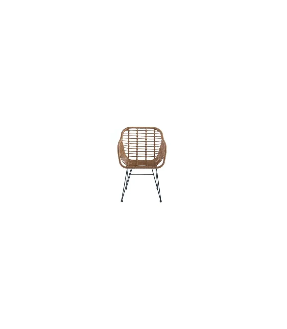 Pack de 2 sillones Bombay acabado rattán natural, 82cm(alto) 56cm(ancho) 61cm(fondo)
