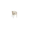 Pack de 4 sillones con cojines Rodas acabado arena, 76cm(alto) 50cm(ancho) 60cm(fondo)