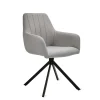 Pack de 2 sillones Gabi tapizadas en textil gris, 85cm(alto) 42cm(ancho) 58cm(fondo)
