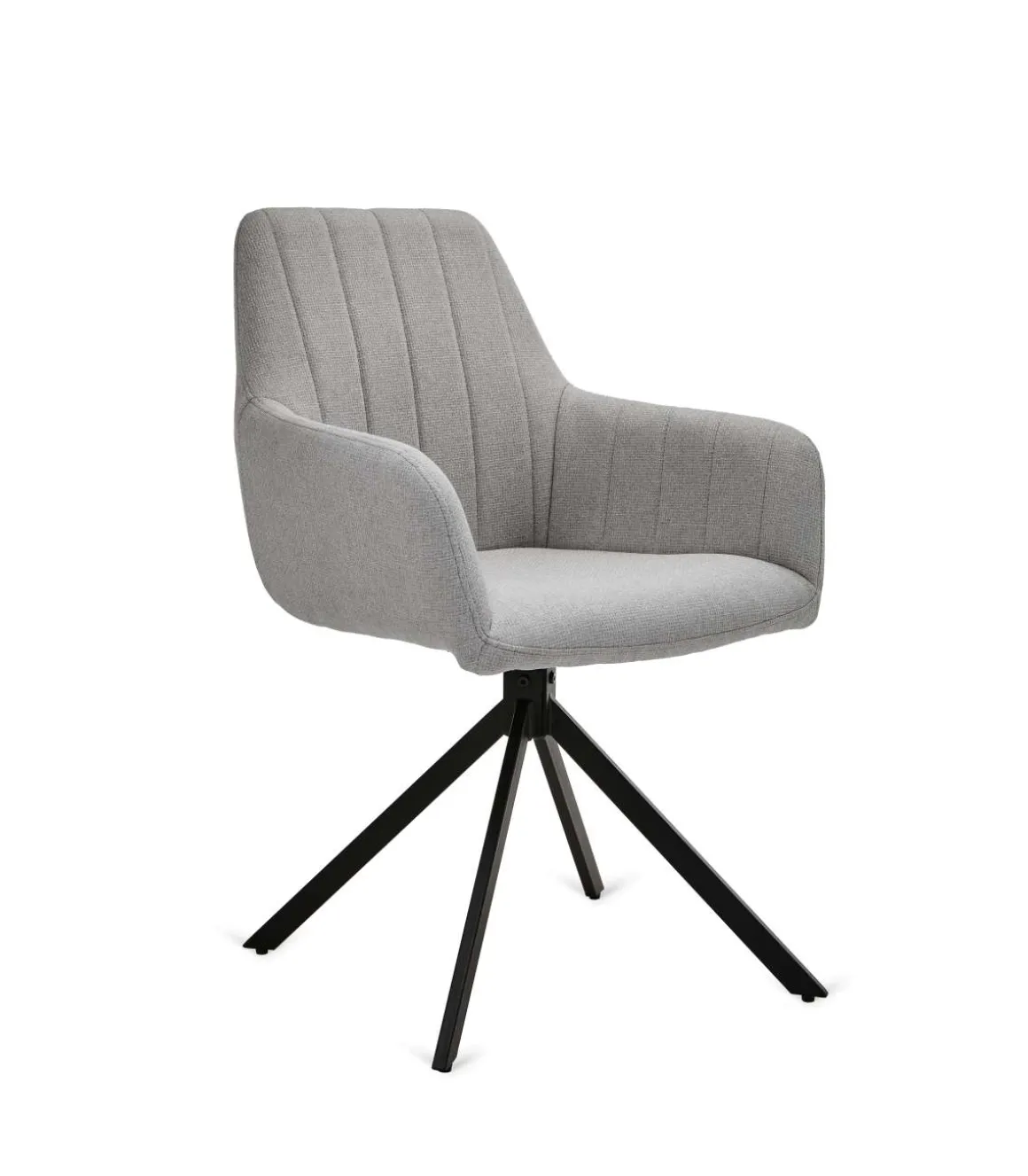 Pack de 2 sillones Gabi tapizadas en textil gris, 85cm(alto) 42cm(ancho) 58cm(fondo)