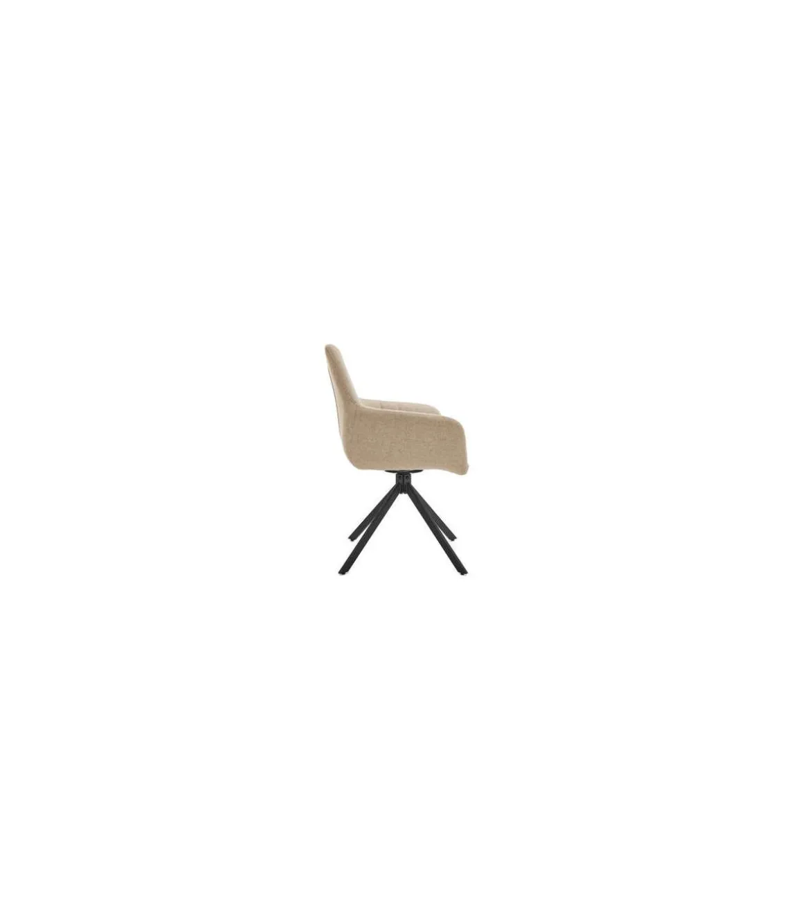 Pack de 2 sillones Gabi tapizadas en textil beige tostado, 85cm(alto) 42cm(ancho) 58cm(fondo)