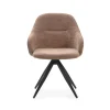 Pack de 2 sillones giratorias modelo Tamesis tapizado textil salmón, 84cm(alto) 56.5cm(ancho) 61cm(largo)