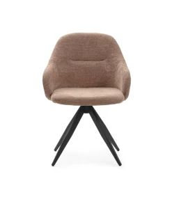 Pack de 2 sillones giratorias modelo Tamesis tapizado textil salmón, 84cm(alto) 56.5cm(ancho) 61cm(largo)