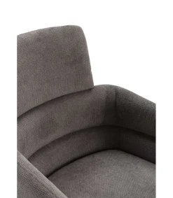 Pack de 2 sillones giratorios modelo Maggie tapizado textil gris oscuro, 93cm(alto) 58cm(ancho) 63cm(largo)