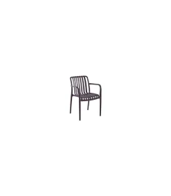 Pack de 4 sillones Ivone para salón, cocina o terraza acabado tabac, 81cm(alto) 55.5cm(ancho) 57.5cm(fondo).