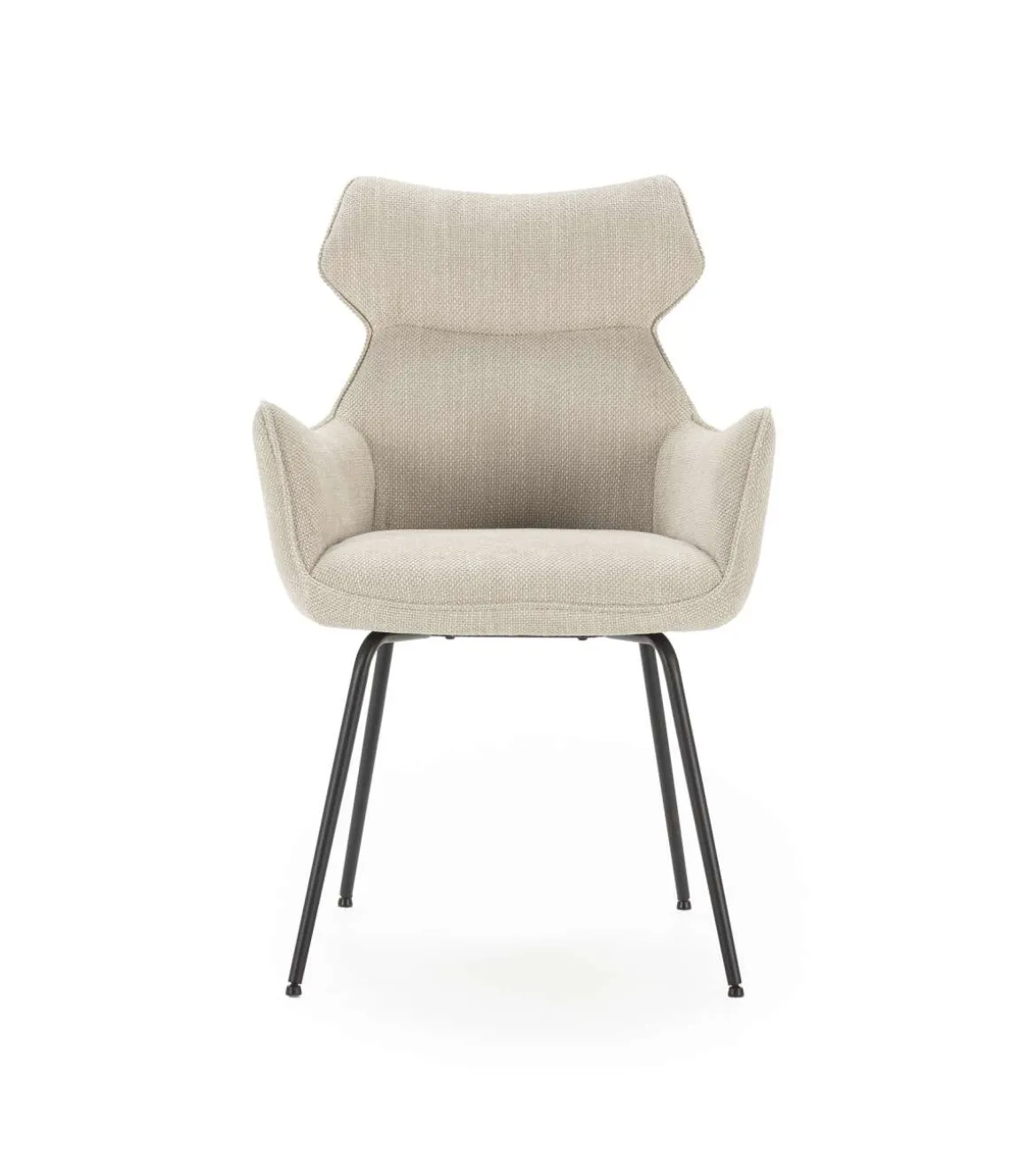 Pack de 2 sillones modelo Dimitri tapizado textil beige, 90cm(alto) 60cm(ancho) 65cm(largo)