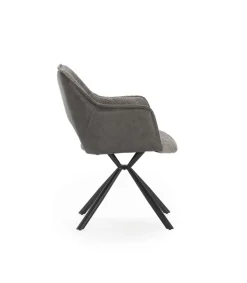 Pack de 2 sillones modelo Oliver tapizado textil gris, 81cm(alto) 60cm(ancho) 62cm(largo)