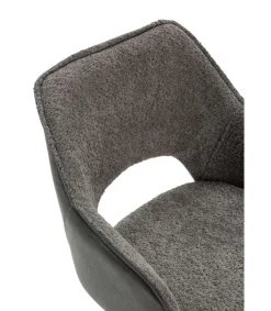 Pack de 2 sillones modelo Oliver tapizado textil gris, 81cm(alto) 60cm(ancho) 62cm(largo)