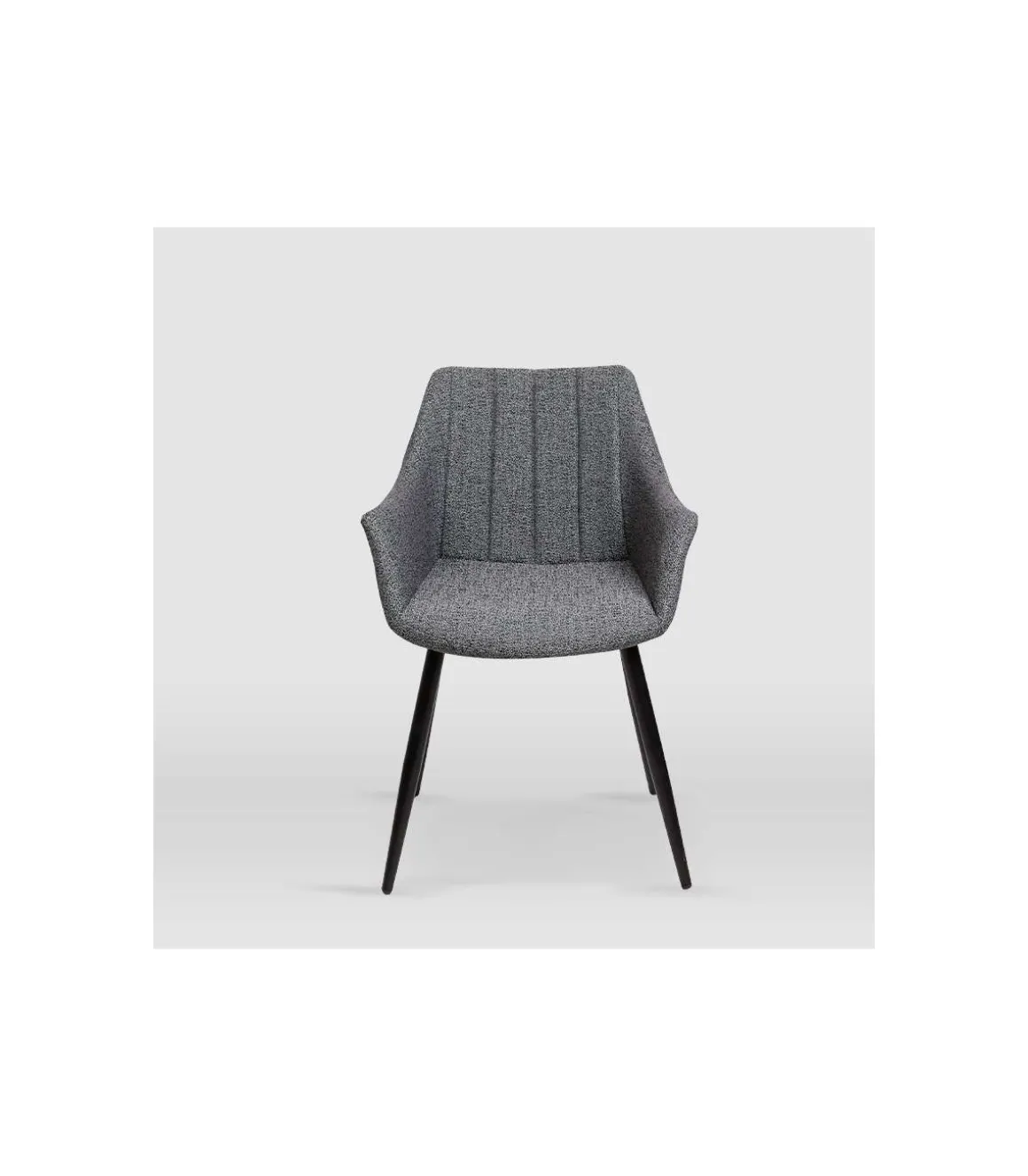 Pack de 2 sillones modelo Renata tapizados en textil gris piedra, 57cm(ancho ) 83.5cm(altura) 58.5cm(fondo)