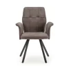 Pack de 2 sillones para comedor Marcos tapizado textil gris oscuro, 89cm(alto) 62cm(ancho) 60cm(fondo)