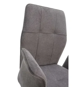 Pack de 2 sillones para comedor Marcos tapizado textil gris oscuro, 89cm(alto) 62cm(ancho) 60cm(fondo)