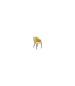 Pack de 2 sillones para comedor Marc tapizado textil amarillo, 88cm(alto) 55cm(ancho) 57cm(fondo)