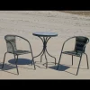 Pack de 2 sillones terraza jardín Santana-3 acero/huitex 73 cm(alto) 60 cm(ancho)52 cm(fondo)