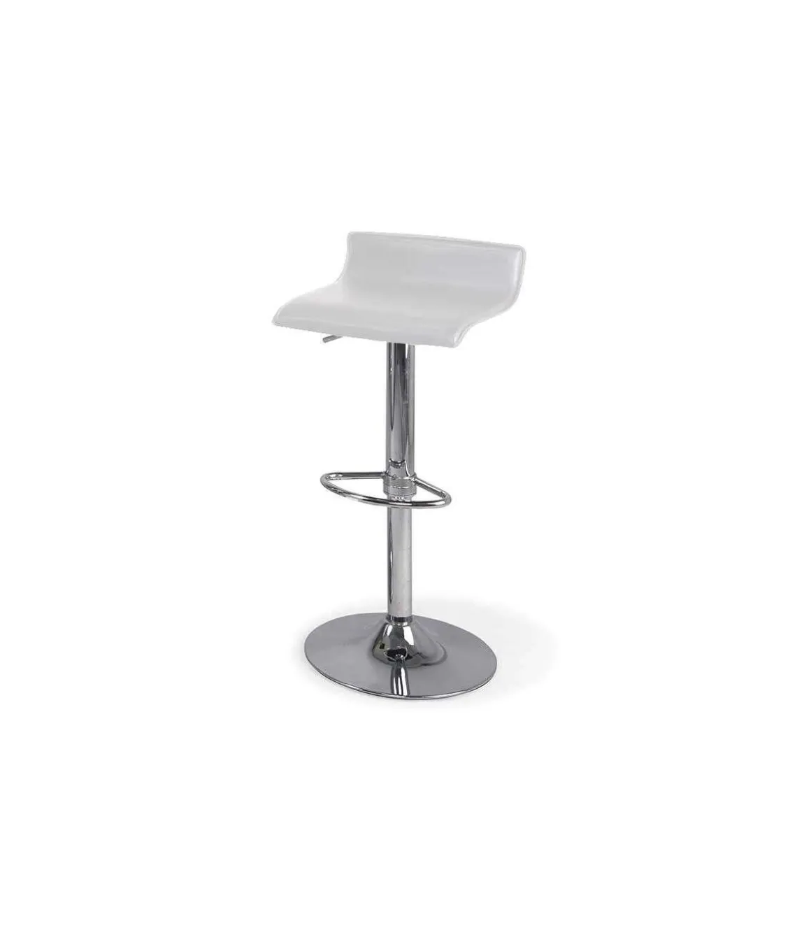 Pack de 2 taburetes alto en acabado blanco, 77-87 cm(alto)38 cm(ancho)32 cm(largo)