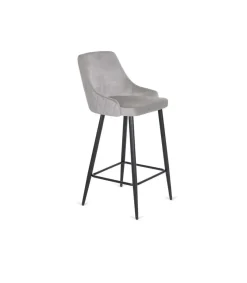 Pack de 4 taburetes Imperial gris, 84 cm (alto) 45 cm (ancho) 40 cm (fondo)