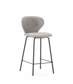 Pack de 2 taburetes modelo Fauna tapizado en polipiel beige, 94cm(alto) 45cm(ancho) 52cm (largo)