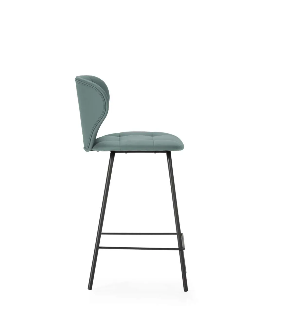 Pack de 2 taburetes modelo Fauna tapizado en polipiel verde, 94cm(alto) 45cm(ancho) 52cm (largo)