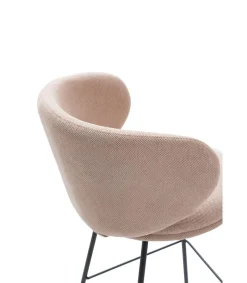 Pack de 2 taburetes modelo Rebeca acabado rosa claro, 99cm(alto) 53cm(ancho) 56cm (largo)