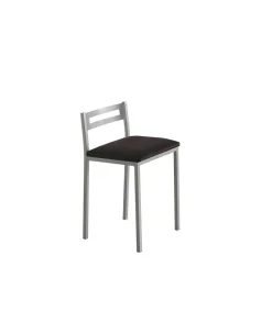 Pack de 4 taburetes Nora en polipiel negro, 34 x 34 x 65 cm (largo x ancho x alto)