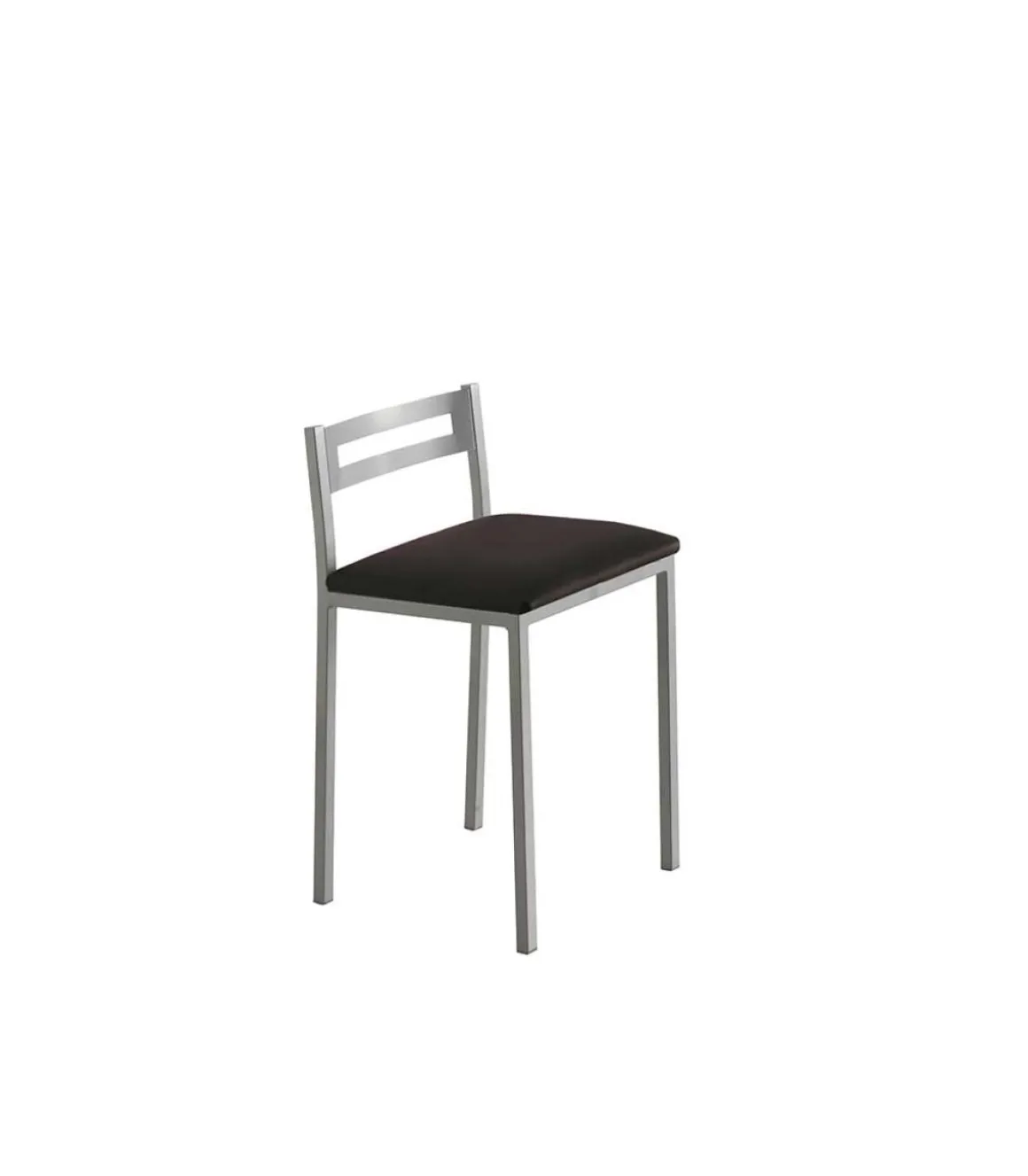 Pack de 4 taburetes Nora en polipiel negro, 34 x 34 x 65 cm (largo x ancho x alto)