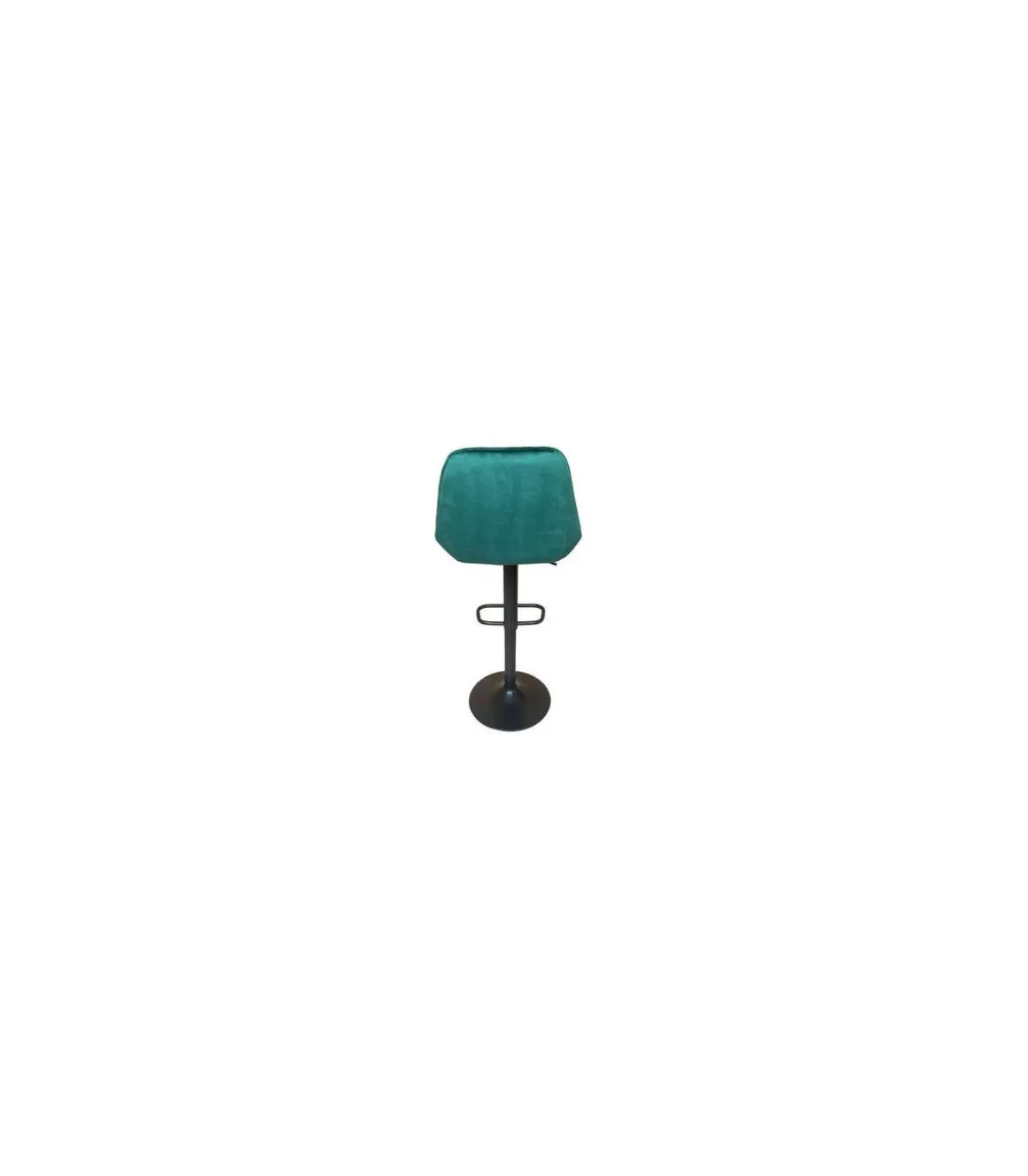 Pack de 2 taburetes regulables modelo Monet tapizado en tela velvet verde, 54cm(ancho ) 88-108cm(altura) 48cm(fondo)
