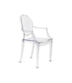 Pack 4 sillas de policarbonato modelo Ópera Con Brazos. 56 cm(ancho ) 92 cm(altura) 53.5 cm(fondo)