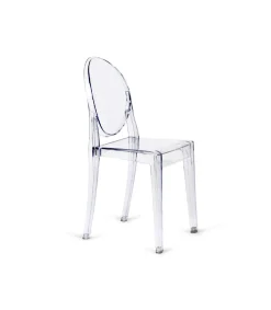 Pack 4 sillas de policarbonato modelo Ópera Sin Brazos. 38cm(ancho ) 90.5 cm(altura) 47cm(fondo)