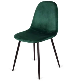 Pack 4 sillas modelo Córdoba tapizado Velvet Tela verde 43 cm(ancho) 86 cm(altura) 55 cm(fondo)