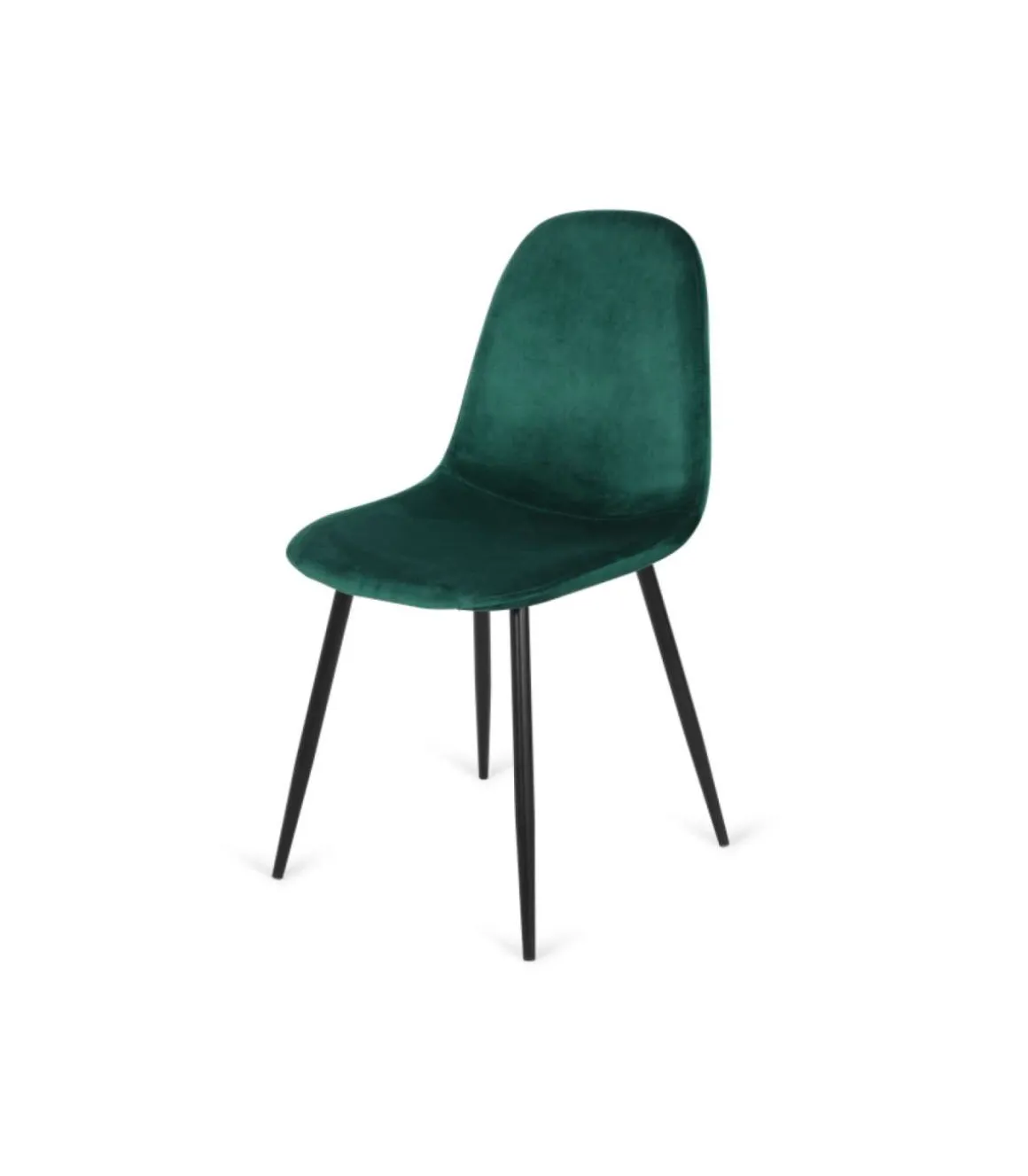 Pack 4 sillas modelo Córdoba tapizado Velvet Tela verde 43 cm(ancho) 86 cm(altura) 55 cm(fondo)