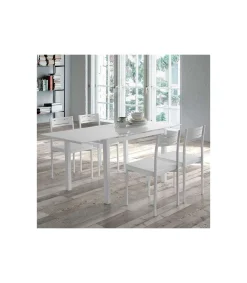 Pack 4 sillas para comedor acabado blanco, 86 cm(alto)39 cm(ancho)45 cm(largo)