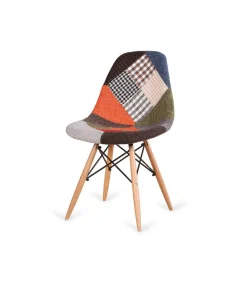 Pack 2 sillas patchwork modelo Dereck Patch. 42 cm(ancho) 81 cm(altura) 46 cm(fondo)