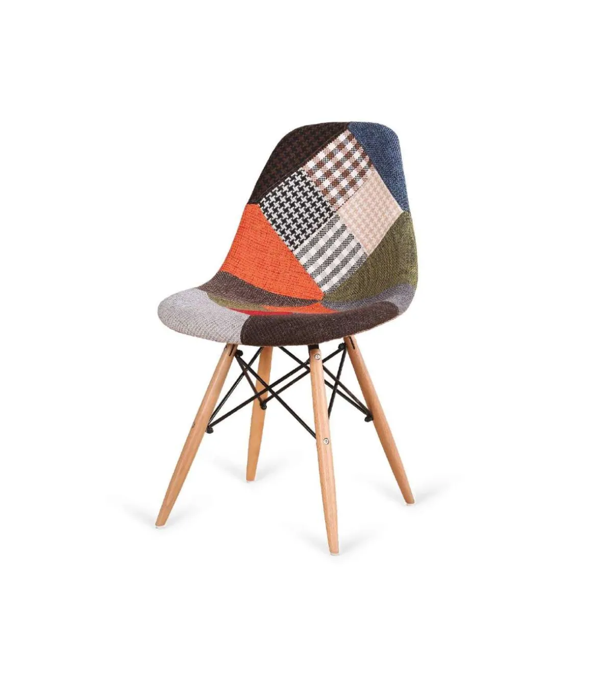 Pack 2 sillas patchwork modelo Dereck Patch. 42 cm(ancho) 81 cm(altura) 46 cm(fondo)