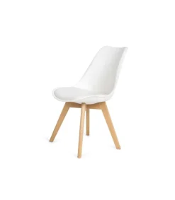 Pack 4 sillas Super Dereck en polipiel color blanco, 42 cm(ancho) 81 cm(altura) 46 cm(fondo)
