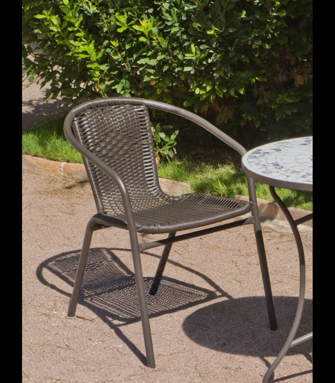 Pack 4 sillones terraza jardín Brasil-3 acero 78 cm(alto) 55 cm(ancho)64 cm(fondo)