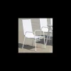 Pack 4 sillones terraza jardín Lerian aluminio blanco, 92cm(alto) 54cm(ancho) 82cm(fondo)