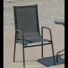 Pack 4 sillones terraza jardín Lerian aluminio antracita, 92cm(alto) 54cm(ancho) 82cm(fondo)