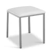 Pack 4 taburetes de cocina o comedor acabado blanco, 40 cm(alto)33 cm(ancho)33 cm(largo)