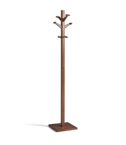 Perchero mod. 410 acabado lacado nogal, 170 cm(alto)35 cm(ancho)35 cm(largo)