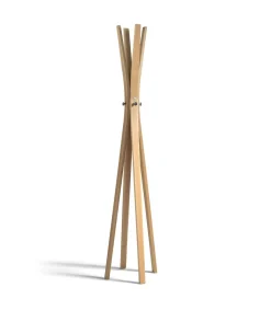 Perchero mod. 455 acabado lacado natural, 182cm(alto) 42cm(ancho) 42cm(largo)