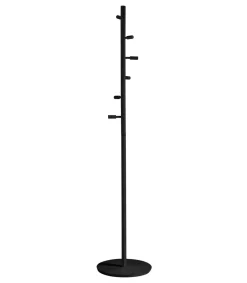 Perchero moderno mod. 401 herrajes cromo satinado lacado negro 185 cm(alto)35 cm(ancho)35 cm(largo)