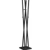 Perchero moderno mod. 470 herrajes cromo brillo lacado negro, 182 cm(alto)34 cm(ancho)34 cm(largo)
