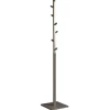 Perchero moderno mod. 428 herrajes en cromo satinado lacado moka, 180 cm(alto)34 cm(ancho)34 cm(largo)