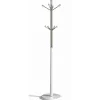 Perchero moderno mod. 414 herrajes cromo satinado lacado blanco, 180 cm(alto)37 cm(ancho)37 cm(largo)