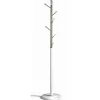 Perchero moderno mod. 413 herrajes en cromo satinado lacado blanco, 190 cm(alto)37 cm(ancho)37 cm(largo)