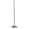 Perchero moderno mod. 428 herrajes en cromo satinado lacado verde, 180 cm(alto)34 cm(ancho)34 cm(largo)